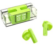 Auriculares Inalámbricos TWS, Diseño Transparente, Pantalla Digital, Impermeables, Ideales para Juegos y Música, Color Negro