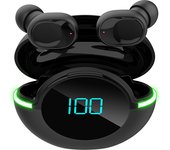 Auriculares Inalámbricos Y80, Control Táctil, Cancelación de Ruido, Diseño para Juegos, Perfectos para Música y Llamadas, Color Negro