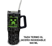 Taza termo XL de acero inoxidable de 940 ml de Minecraft