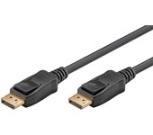 goobay Cable DisplayPort™ 2.1, 54 Gbit/s, 10K/60Hz, 8K/120Hz, 4K/144Hz, Full HD (1080p)/240Hz, soporte HDR, compatible con FreeSync/G-Sync, 2m negro