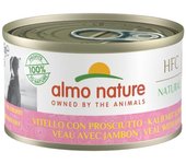 24 x 95 gr Comida Húmeda para Perros con Ternera y Jamón Almo Nature HCF Natural