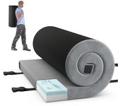 Costway Colchón de Camping Colchón para Dormir con Cojín de Espuma de Alta Densidad y Fondo Antideslizante Plegable Portátil 188 x 78/92 x 6,5 cm