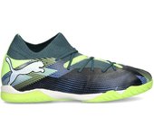 Puma - Zapatilla de fútbol sala Future 7 Match IT + Mid Niño, Unisex, Gray Skies-White-Fizzy Apple, 1 UK