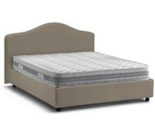 Talamo Italia Cama doble en tejido gris tórtola 160x190 cm