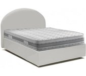 Talamo Italia Cama queen size en ecopiel blanca 120x190 cm