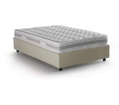 Talamo Italia Cama tamaño queen en tejido beige 120x190 cm