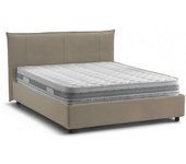 Dmora Cama doble en tejido gris tórtola 160x200 cm