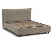 Talamo Italia Cama doble en tejido gris tórtola 160x190 cm