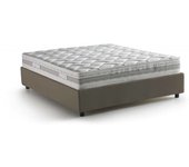 Talamo Italia Cama doble en tejido gris tórtola 160x190 cm