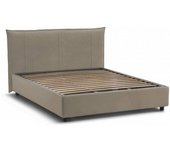 Dmora Cama doble en tejido gris tórtola 160x200 cm