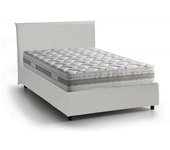Talamo Italia Cama queen size en ecopiel blanca 120x190 cm
