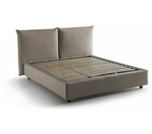 Dmora Cama doble en tejido gris tórtola 160x200 cm