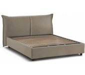 Talamo Italia Cama doble en tejido gris tórtola 160x190 cm