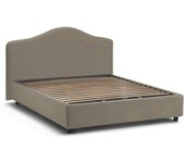 Talamo Italia Cama doble en tejido gris tórtola 160x190 cm