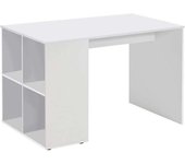 Calicosy Escritorio recto con estantes l117 cm - blanco