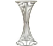 Mauro Ferretti Mesa auxiliar de metal plateado cm ø 50x100