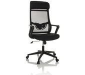 hjh OFFICE Silla home office tela / tejido de malla negro