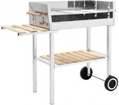 VidaXL Barbacoa de Carbón Portátil XXL con Estantes Acero Inoxidable