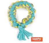 Tootoy! Chew Multi Ring Azul Mordedor de cuerda para cachorros