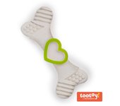 Tootoy! Chew Love Bone Blanco hueso mordedor para cachorros