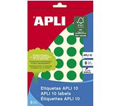 APLI 02745 etiqueta autoadhesiva Alrededor Permanente Verde 320 pieza(s)