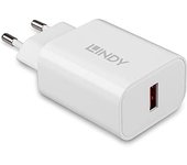 Lindy 73412 cargador de dispositivo móvil Smartphone, Tableta Blanco Corriente alterna Carga rápida Interior, Exterior