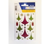 Pegatinas de árbol de Navidad con relieve, decoración