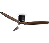 Grunkel - Ventilador de techo con luz LED SKYWIND-52WN. Motor DC. Mando a distancia. 6 velocidades. Temporizador 8 horas - 40W (Madera oscura)