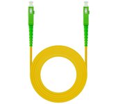 NANOCABLE 10.20.0000-120 - Cable de Fibra Óptica para Router SC/APC a SC/APC Monomodo Simplex LSZH, Color Amarillo, 120 m