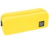 Grafoplás | Estuche de Silicona Amarillo Flúor | 20x7,5x7,5cm | Tacto Suave | Flexible | Resistente al Agua | bits&Bobs Pop Up Design | Colores Flúor