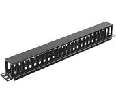 Aiten Data Organizador de Cables para Armario Rack 19” Tamaño 1U de Plástico y con Tapa. Medidas 480 x 60 mm