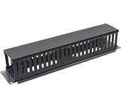 Aiten Data Organizador de Cables para Armario Rack 19” Tamaño 2U de Plástico y con Tapa. Medidas 480 x 60 mm