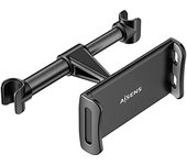AISENS Soporte Coche Ajustable (1 Pivote) Para Reposacabezas Para Telefono / Tablet, Negro