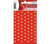 HERMA 4054 Pegatinas de Navidad, Estrellas Doradas de 6 Puntas (Diámetro 8 mm, 201 Pegatinas, Papel) Decoración de Navidad Autoadhesivas, Etiquetas adhesivas permanentemente para Navidad, Regalos,