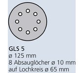 Klingspor 147170 Discos con Soporte de Papel con Sujeción Velcro, PS 33 CK, 120 Grano, 125 mm Diámetro, GL S5 Forma de Perforación