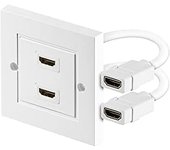 Wentronic MMK Wall Socket HDMI - Adaptador para cable (2 x HDMI) (importado)