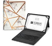 SUBBLIM Funda con Teclado Keytab Pro BT Trendy Marmol Blanco