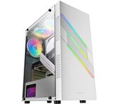 Mars Gaming MC-U3 Blanco Caja PC Gaming ATX XL Frontal Triple ARGB Ventilador 12cm ARGB Ventana Cristal Templado