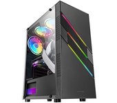 Mars Gaming MC-U3 Negro Caja PC Gaming ATX XL Frontal Triple ARGB Ventilador 12cm ARGB Ventana Cristal Templado