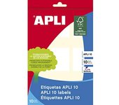 APLI 1649 Etiqueta Bossa, Blanco, 10 Fulls X 32 X 41