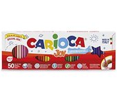 Carioca Rotuladores Joy Punta Fina | Caja de 50 Rotuladores Superlavables y con Gran Cobertura | Ideales para Dibujar y Colorear | Colores Surtidos | Punta Ø 2,8 mm | 50 piezas