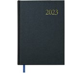 Dohe - Agenda 2025 - Día Página - Tamaño Mediano: 14x20 cm - 336 páginas - Sábado y Domingo en la misma página - Encuadernación cosida - Tapa dura - Color Negro - Modelo Segovia