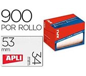 Rollo etiquetas Apli blancas 34 x 53 mm. (900 uds.)
