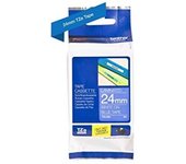Brother TZE-555 cinta para impresora de etiquetas Blanco sobre azul