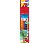 Faber-Castell GRIP Azul, Marrón, Verde, Naranja, Rojo, Amarillo 6 pieza(s)
