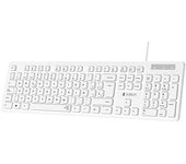 SUBBLIM Teclado Ergonómico Business Slim Silencioso con cable USB Blanco