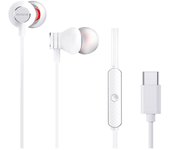 Auriculares intrauditivos aiwa estm-50usb-c/wt/ con micrófono/ usb tipo-c/ blanco