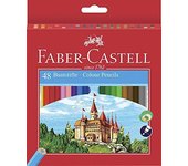 Faber-Castell 120148 - Juego de lápices de colores Castle, 48 piezas, hexagonales, irrompibles, para niños y adultos