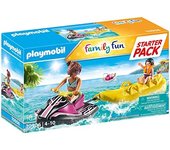 PLAYMOBIL Family Fun 70906 Starter Pack Moto de Agua con Bote Banana, Flotante, Juguete para niños a Partir de 4 años