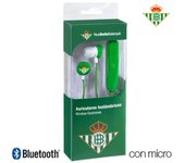 Auriculares Stereo Bluetooth Deportivos Universal Licencia Futbol Real Betis